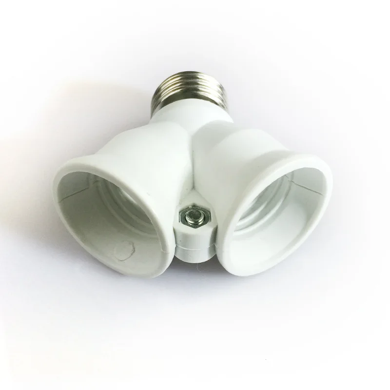 1Pcs-Fireproof-E27-to-2-E27-lamp-Holder-Converter-Conversion-light-Bulb-Base-type-2E27 - 