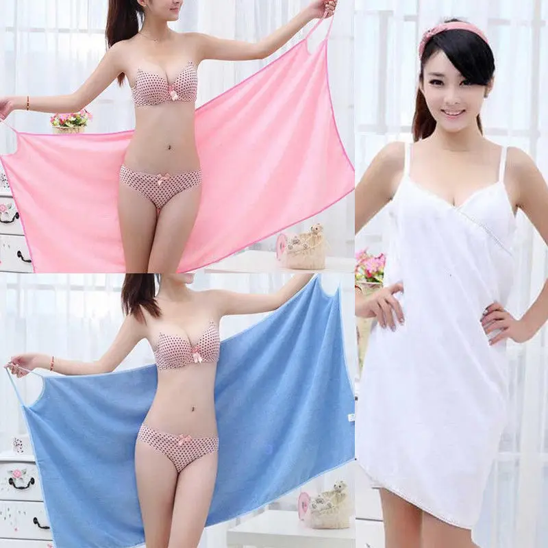 

New Bath Towels Fashion Lady Wearable Fast Drying Magic Beach Spa Bathrobe Skirt