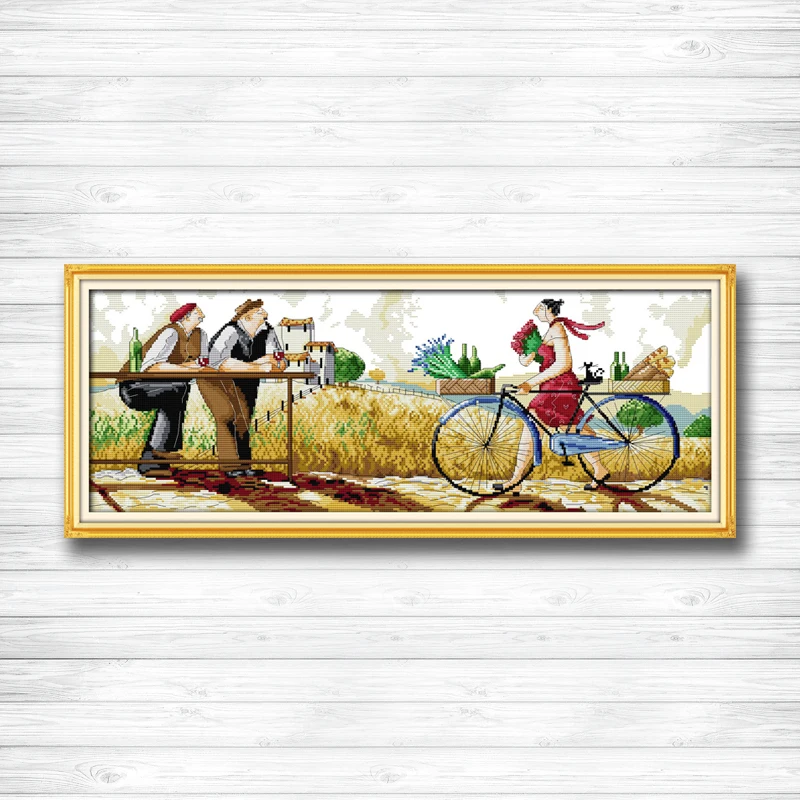 

Fat men and woman 14CT 11CT Cross Stitch kits embroider needlework Sets Handmade Art chinese cross stitch DIY Home Decoratio