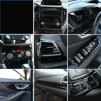 

Black Air Outlet Dashboard Glassess Switch Gear Handle Decorated Frame For Subaru Forester 2019 AA494