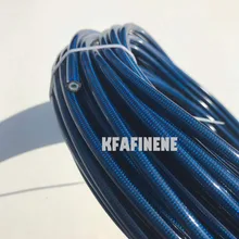 AN3 Automotive motorcycle 1/8" 316 stainless steel wire braided PU coverred PTFE brake line fuel hose line 1M