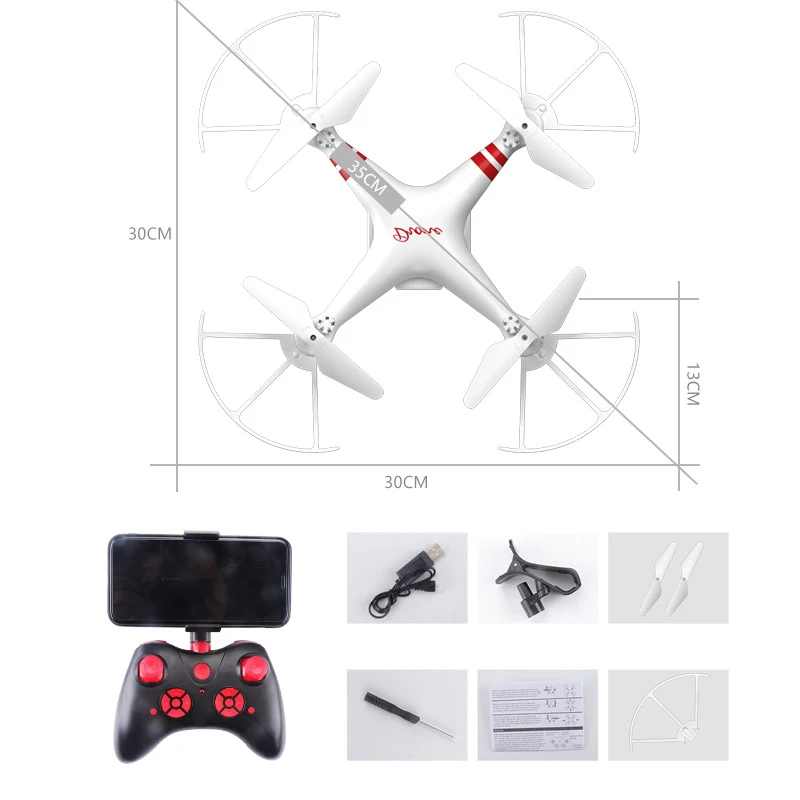 KY101D 2,4 Ghz 6-осевой Бла(беспилотный летательный аппарат Quadcopter Drone RC Hover RTF 1800 мА/ч, Батарея без Камера T520
