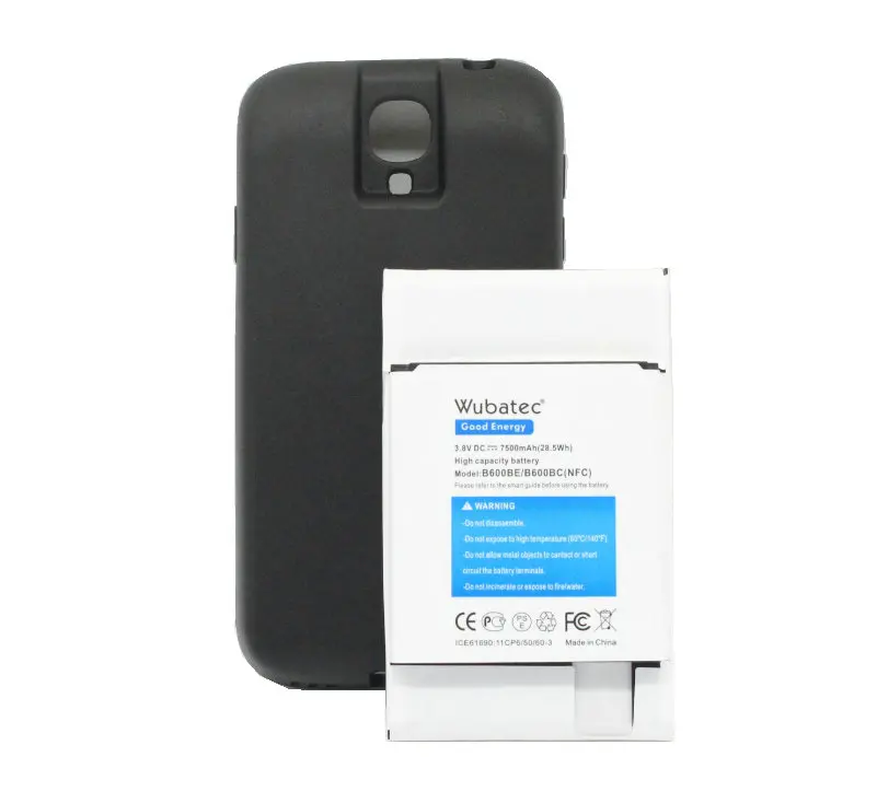 Wubatec 1x7500 мАч S4 NFC Расширенный аккумулятор для Samsung Galaxy S 4 I9500 I9502 I9505 I9508 i337 i545 Active i9295 +