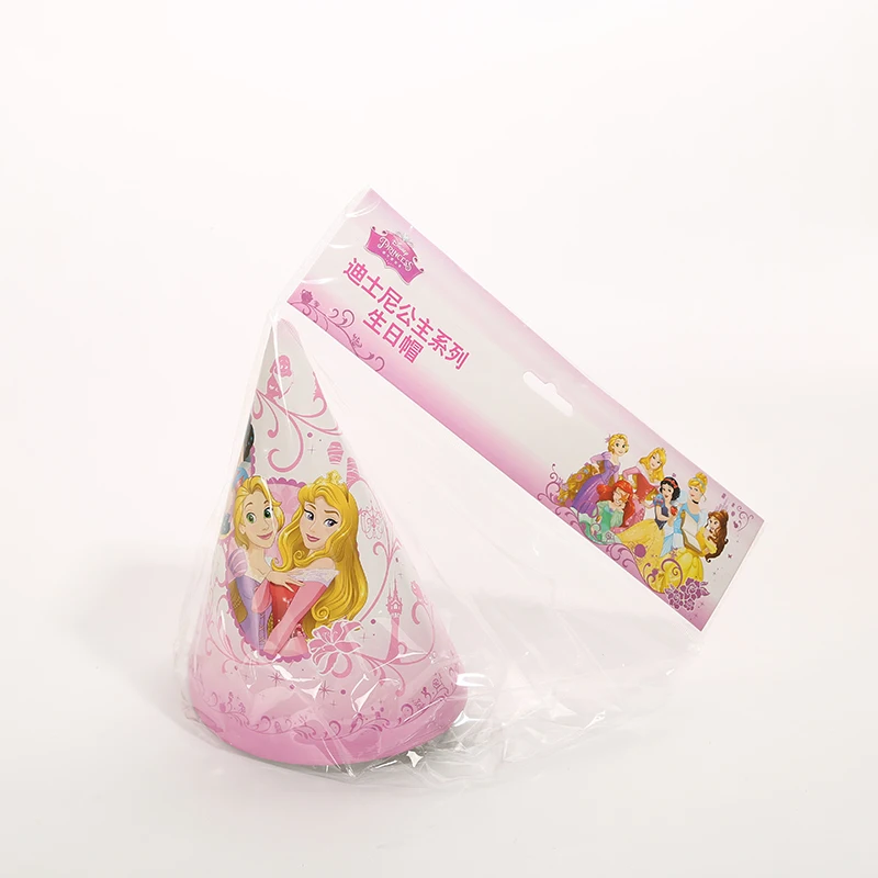 

6pcs Disney Princess Theme Party Hat Birthday Party Decorations Kids Favor Birthday Party Decorations