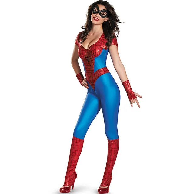 Spiderman Costume for Women Adult Halloween Carnival Cosplay Costume