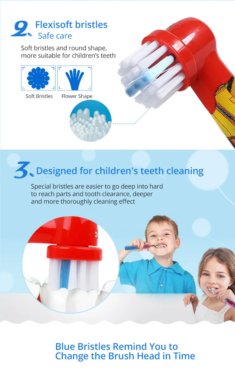 Cabeça de reposição para escovas de dente