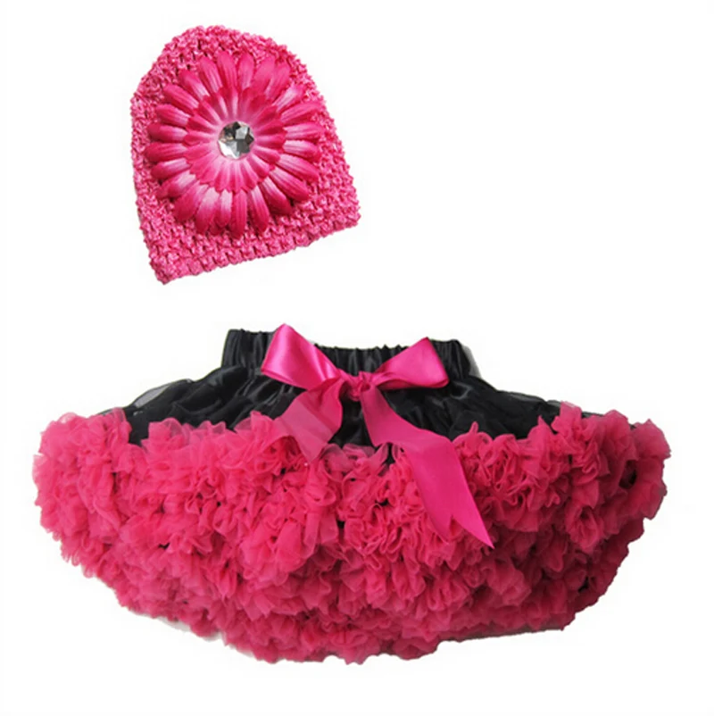

Free Shipping 2-10Years Fluffy Chiffon Pettiskirts Baby 4 Colors tutu skirts girls Princess Dance Party Tulle Skirt with hat