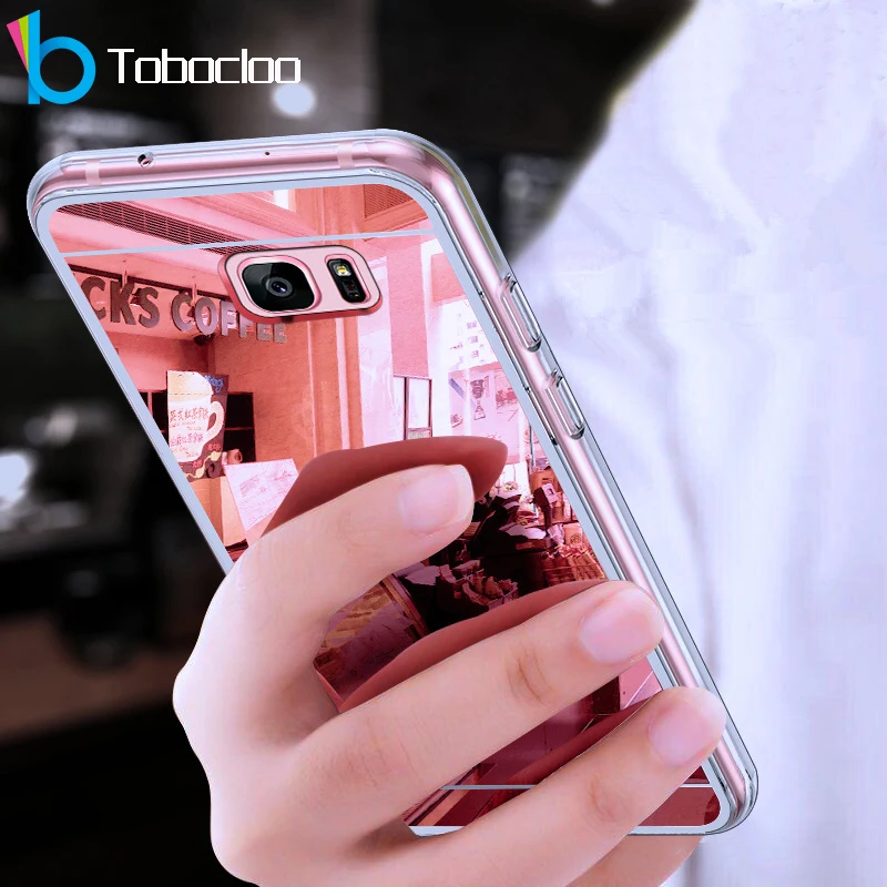 Tobocloo брендовый чехол для Samsung Galaxy S6 S7 Edge S8 S9 Plus A3 A5 A7 2016 2017 A6 A8 J4 J6 2018 зеркальный