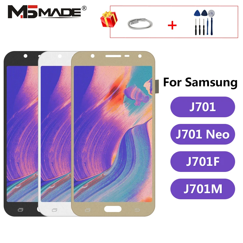 

J701 Adjustable brightness For Samsung Galaxy J7 Neo J701F LCD Display Touch Screen Assembly Parts J701M J7 Nxt J701M J7 Core