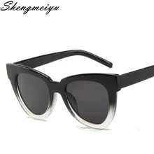 Новые модные женские солнцезащитные очки кошачий глаз, брендовые дизайнерские ретро солнцезащитные очки, мужские винтажные женские очки, UV400, Классические солнцезащитные очки