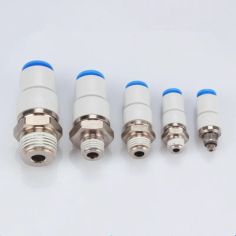 2pcs High Speed Rotary Straight Pneumatic Connector Ksh0801s Ksh0802s