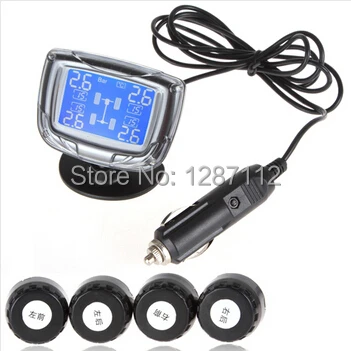 Дешевые TPMS с жк-дисплеем шин система контроля давления в шинах манометр внешний 4