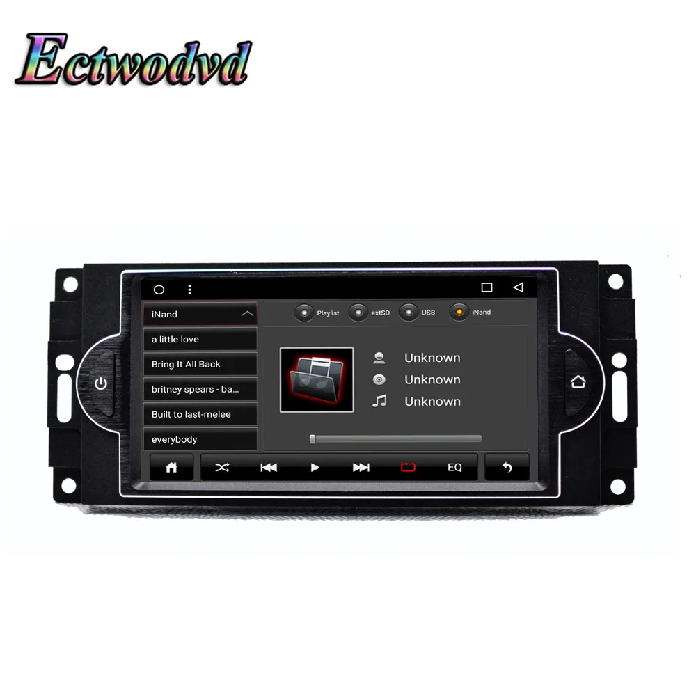 Best Ectwodvd 6.95inch Octa Core Android 8.1 Car DVD GPS Navigation Radio Stereo for Jeep Commander 2005 2006 2007 2008 2009 2010 5