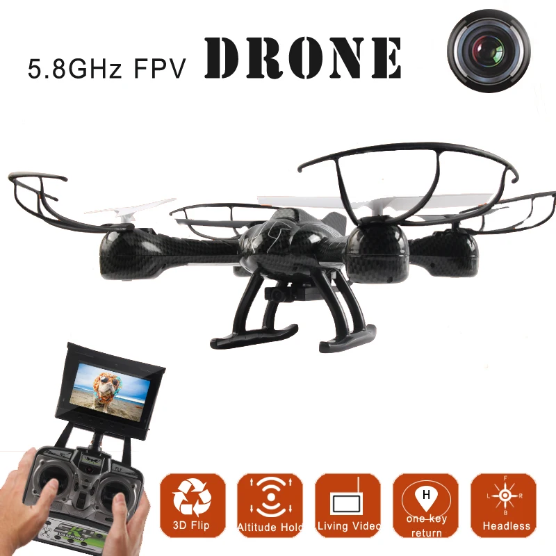 

Hengdi 1335S 4CH 360 Flips One-key-return Altitude Hold 2.4GHz RC Quadcopter Drone w/ 2MP FPV 5.8GHz Camera Headless Mode RTF