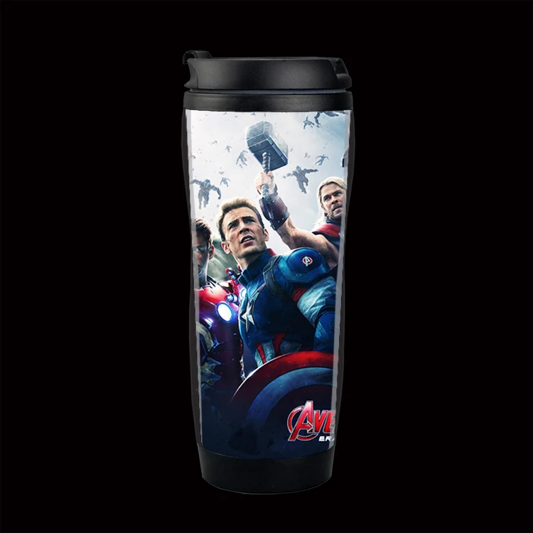 

free shiping sell hot Fast & Furious 7 travel mug adversing mug easy for DIY , double wall plastic mug ,14oz coffee mug