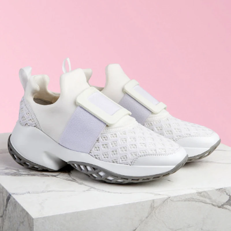 

2019 New Designer Wedges White Shoes Female Platform Sneakers Women Tenis Feminino Casual Female Shoes Woman Genuine leather