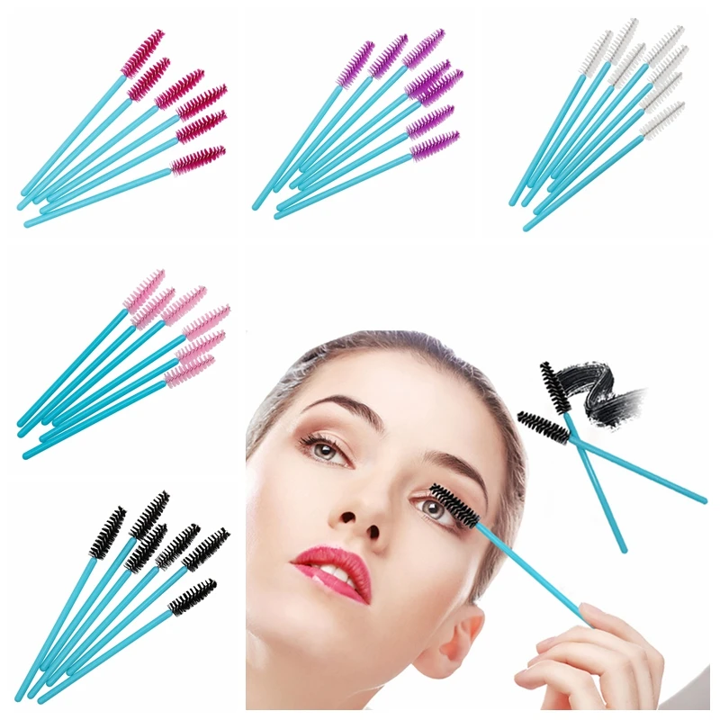 

50pcs/lot Disposable Brushes Mascara Wands for Eyelash Extension Makeup Brush Beauty Makeup Tool