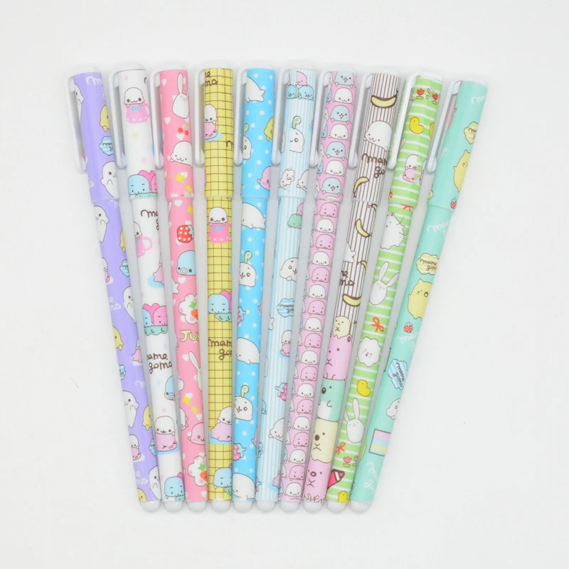10 шт./партия мультипликационная гелевая ручка Papelaria School Lapices милые ручки Caneta Stylo