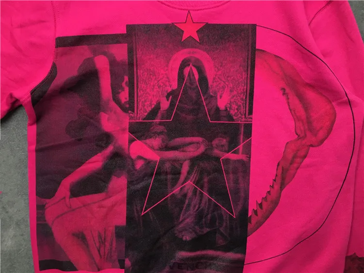 Новинка 19ss мужские розовые толстовки Mary Shark Stars толстовки с капюшоном бархатные хлопковые Толстовки Drake из плотного флиса для улицы в стиле хип-хоп# H33