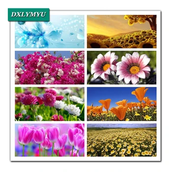 

New Diy Diamond Painting Cross Stitch Crystal Square Handcraft Set Free beautiful flower Rhinestones Embroidery Beads Mosaic Kit