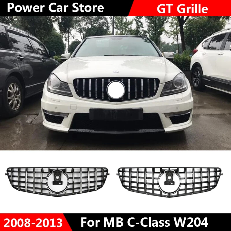 Новый Стиль W204 GT GTR решетка для Mercedes C Класс передний бампер гоночная C180 C200 C250 C300