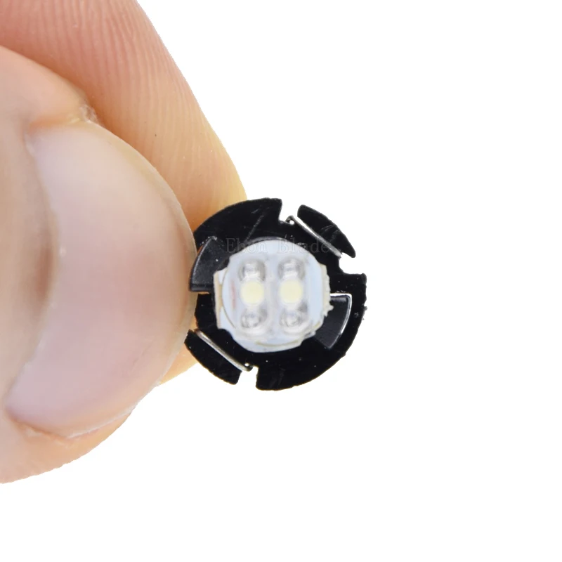 2pcs T4.2 T4 5050 SMD LED Neo Wedge Dashboard Instrument Cluster Light Car Panel Gauge Speedo Dash Bulb White 6000K