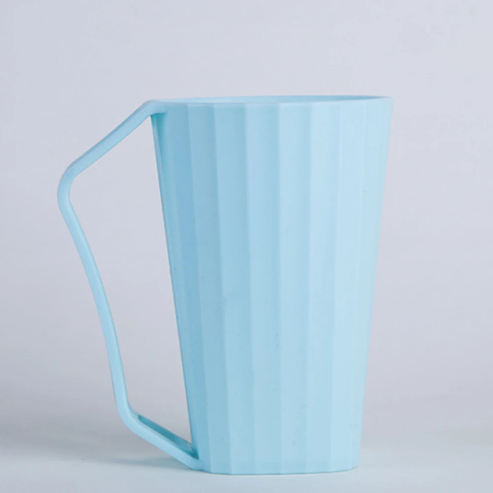 Light blue PP материал скандинавские пластиковые подстаканники для зубных щеток стиральная Питьевая чашка для дома ванная комната легкая зубная кружка с ручкой 450 мл - Цвет: Light blue