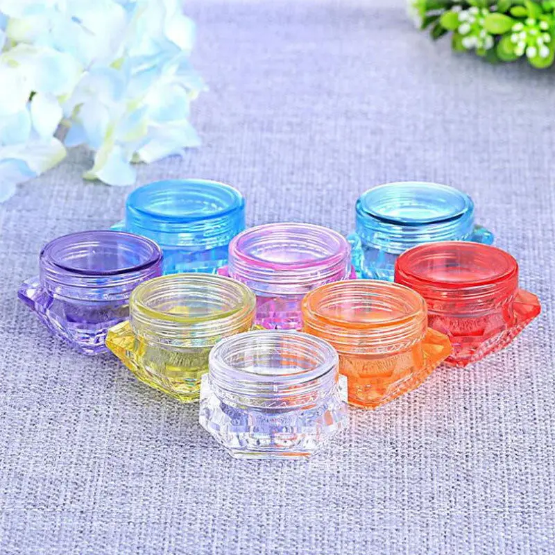 

100Pcs 3g/5g 3ml/5ml Empty Sample Vial Jar Pot Container Fit Makeup Cosmetic Face Cream Lips Balms Pigment Nail Art Glitter bead