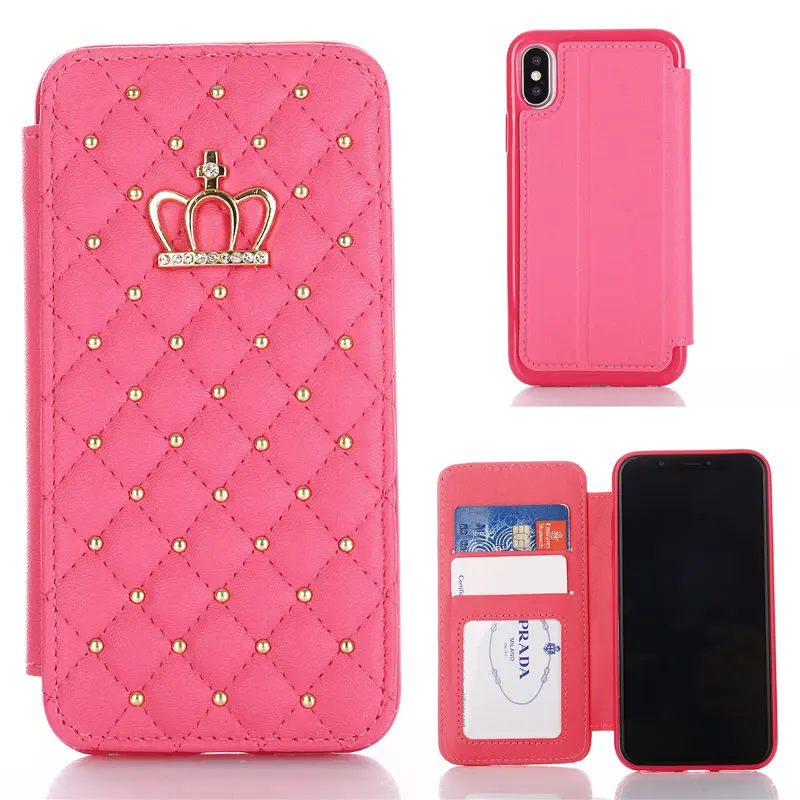 BELIAL Phone Case for iPhone 7 Case Wallet Flip Cover Luxury Diamond Leather Soft TPU Cover for iPhone X 5 5S SE 6 6s 7 8 Plus  (1)