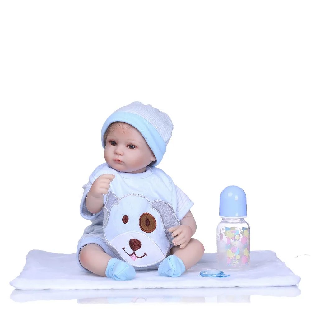 

NPKCOLLECTION 16" Girl Doll Reborn Silicone Vinyl Children Play House Toys Bebe Gift Boneca Reborn Silicone Reborn Baby Dolls