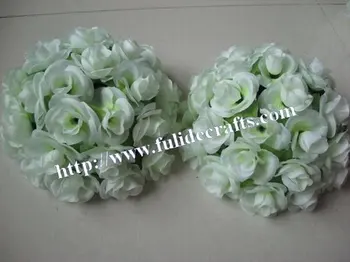 

SPR 25cm wedding silk kissing ball with green leaf-off white,more color available,more size,wedding flowers,party decorations