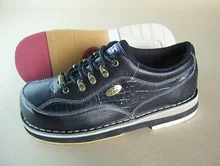 free shipping full leather comfortable classic men bowling shoes
