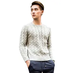 Осень-зима теплый свитер с круглым вырезом свитер Для мужчин водолазка Для мужчин свитера пуловер Slim Fit Для мужчин классический шерстяной