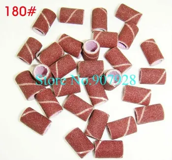 

200pcs x 180# Nail Art Sanding Bands Nail Drill Bits Sanding Drum Sleeves Dremel Rotary Polishing Wheel-Free Shipping Wholesale