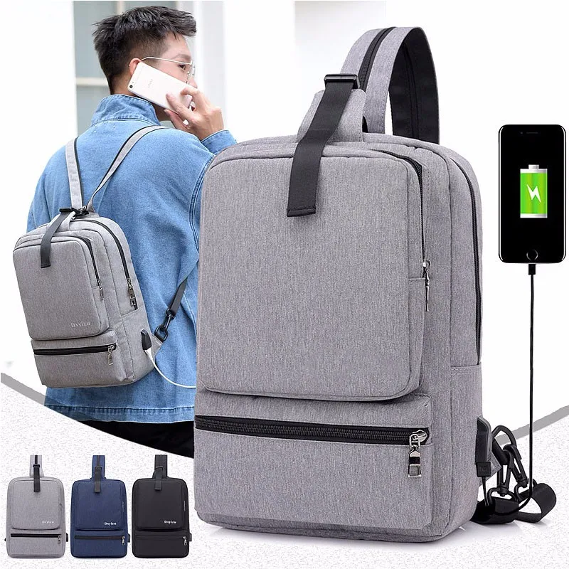 

Arsmundi Youth Men Upgrade USB Charging Backpack Multi-function School Shoulder Casual Chest Bag Fashion Travel Bag Mochila