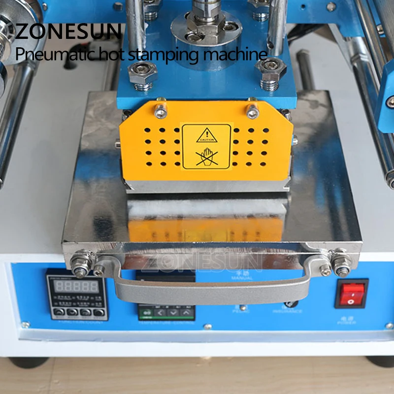 ZONESUN ZY-819H Авто промышленная машина для горячего тиснения фольгой кожи логотипа древесины марка имя карты брендинг машина кожа эмбосор