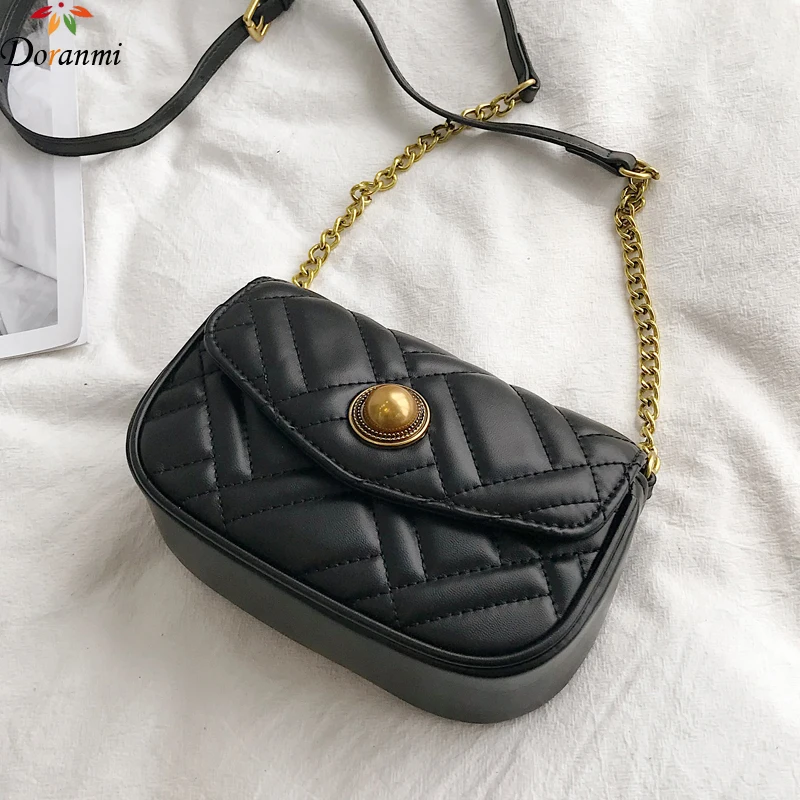 

DORANMI Small Flap Bags For Women 2019 Thread Shoulder Bag Leather Crossbody Bags Female Chain Strap Bolsos Mujer DJB732