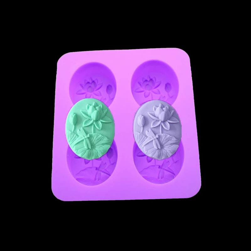 

Lotus-shaped Handmade Soap Silicone Mold Chocolate Candy 3d Technology Tool Cake Decoration Food Kitchen Baking Cakes