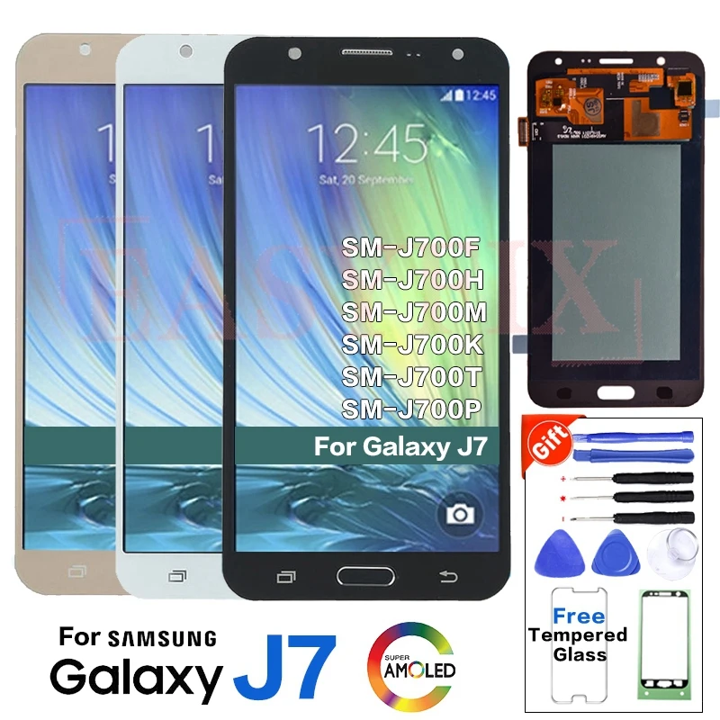 AMOLED для samsung J7 2015 J700 SM-J700F ЖК-дисплей Дисплей экран Замена для samsung J700H J700M J700T J700P Дисплей ЖК-дисплей модуль