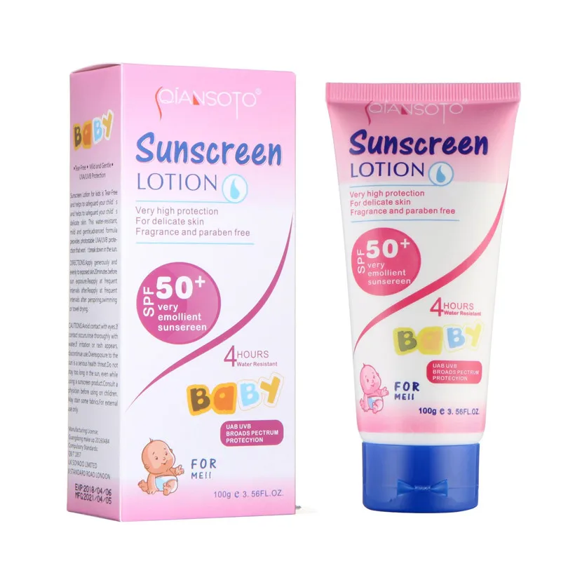 

Baby Sunscreen Cream SPF 50++ Moisturizing Skin Protect Sunblock 80g Face Care Prevents Skin Damage Tear Free Delicate Skin