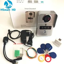Wireless SD Card Video Recording Video Door Phone+RFID Keyfobs+Indoor Bell Wifi IP Door Bell POE Camera For ONVIF Connect NVR