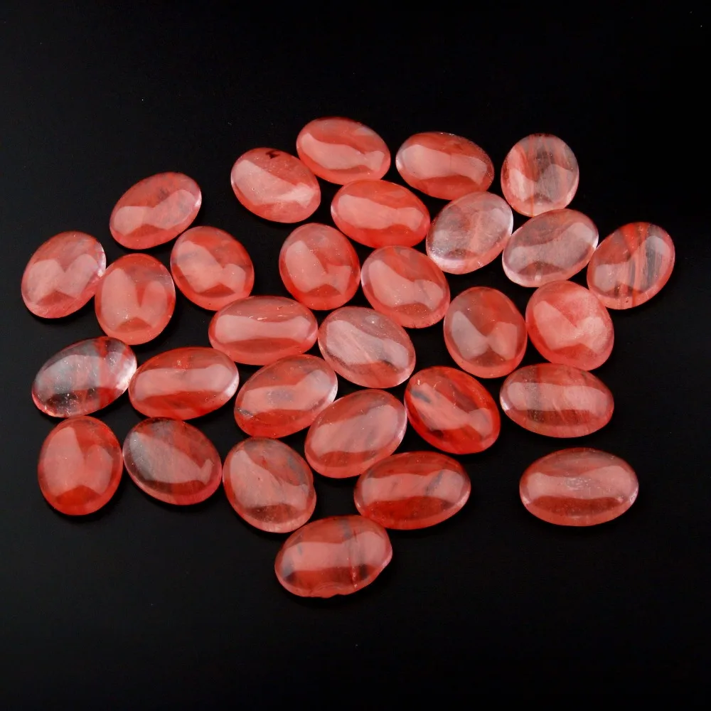 

10PCS Natural Stone Cabochon Watermelon Red Stone Oval 10X14 12X16 13X18 15X20 18X25mm Egg Shape DIY Jewelry