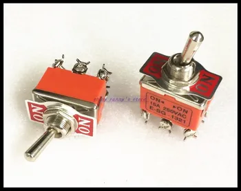 

2pcs/Lot 6-Pin DPDT 2 Position ON-ON 15A 250VAC Toggle Switch 1321 Brand New