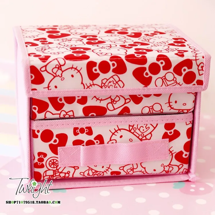 Мультфильм Даффи Stellalou рисунок «Hello Kitty» с рисунками из мультфильма «My Melody Cinnamoroll Собака персонажи Little Twin Stars милые косметички складной ящик для хранения сумка