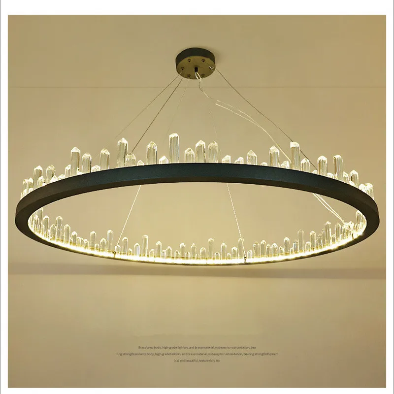 Nordic Simple Crystal Project Light Pendant Lights Modern Circle