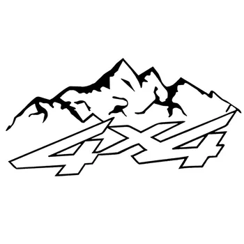 

16.6cm*8.3cm 4X4 Mountain Offroad Fashion Vinyl Decals Motorcycle Car Sticker Car-styling Black/Silver S6-3587