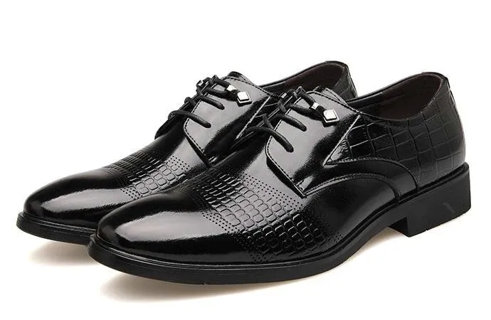 Большие размеры оксфорды Мужская обувь из натуральной кожи туфли свадебные туфли бизнес на шнуровке с острым носком на плоской подошве Большие размеры 38-48 AA-17
