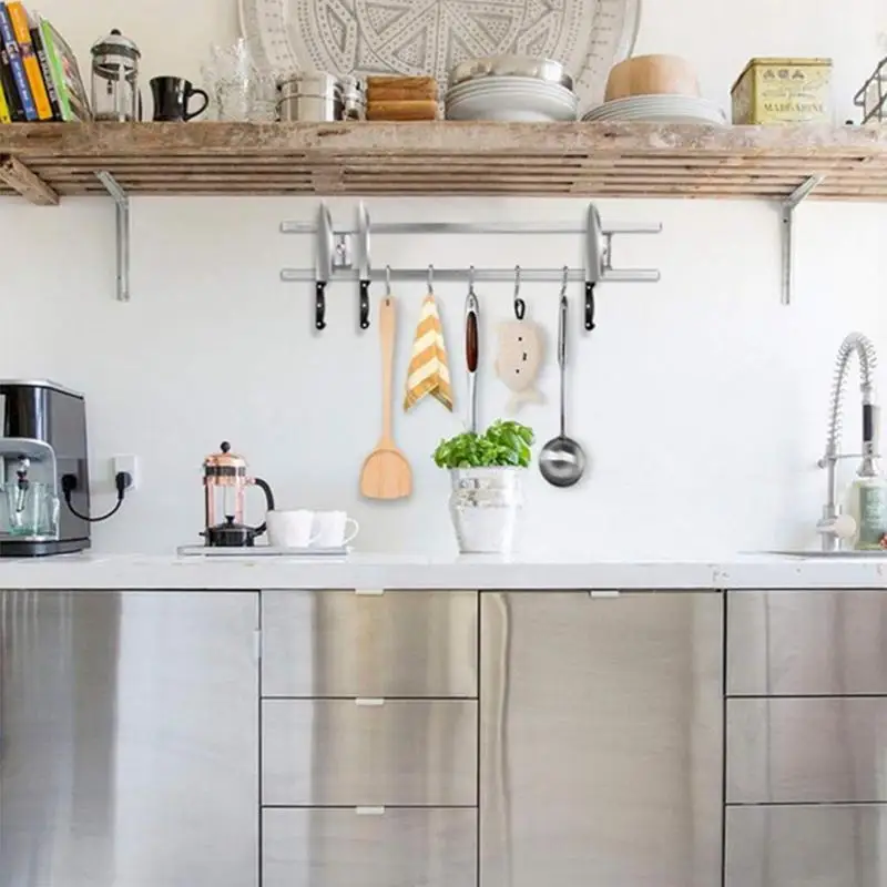 Wall mounted Knife Strip Stainless Steel Double Bar Knife