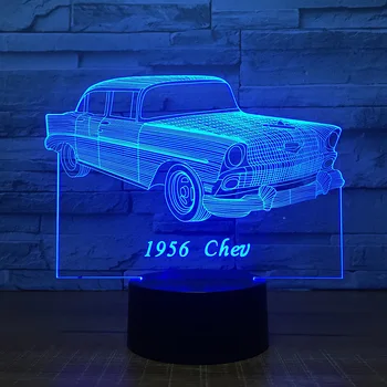 

1956 Old Car Model 7 Colors 3D LED Night Light Withe Touch Base Usb Desk Table Lamp Baby Sleep Lighting For Home Decoration