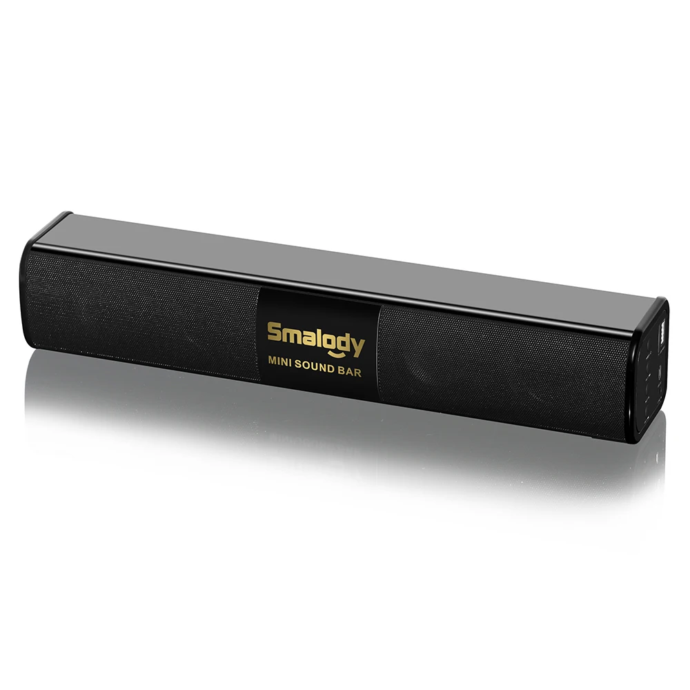 10 Вт Bluetooth динамик Smalody портативный беспроводной динамик светодиодный светильник стерео мини Саундбар с микрофоном U диск TF кард-ридер